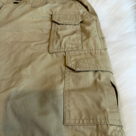 5.11 Tactical Shorts Cargo Utility Taclite Pro 9" Ripstop Tan Khaki Plus Size 18 - Picture 4 of 12